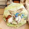 1PC Rabbit Carrots Garden Scene Automatic Umbrella - Suitable Travel Outdoor Portable Umbrella Birthday Gift Daily Essentials