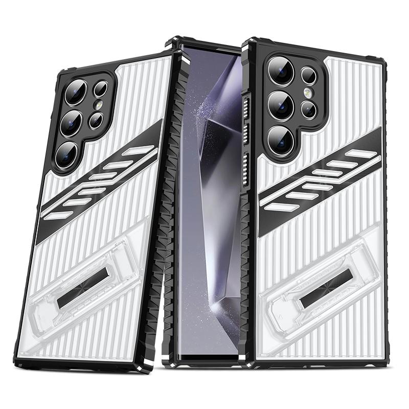 Bracket Holder Armor Phone Case For Samsung S25 S24 S23 Ultra Plus FE Shockproof Cover For Samsung A56 A36 Phone Accessories