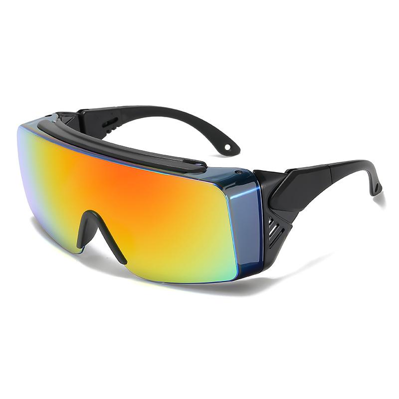 Non-polarized Safe Protection Glasses for Work Telescopic Adjust High Definition Ventilate Windproof Windproof Sunscreen Men Women Goggles