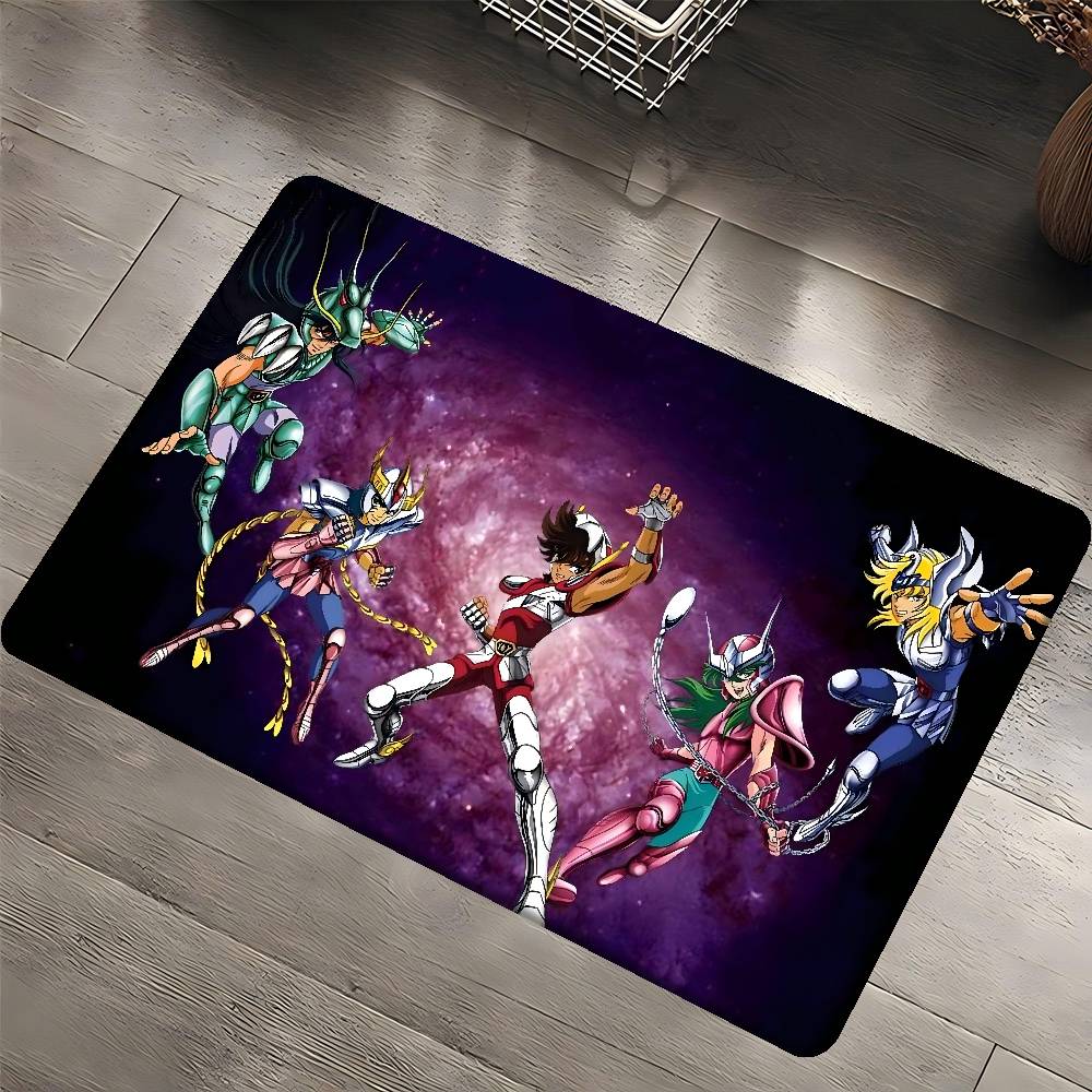 

Anime Knights Of The Zodiac Door Mat Washable Non-Slip Living Room Sofa Chairs Area Mat Kitchen Doormat Area Rug 40x60 cm