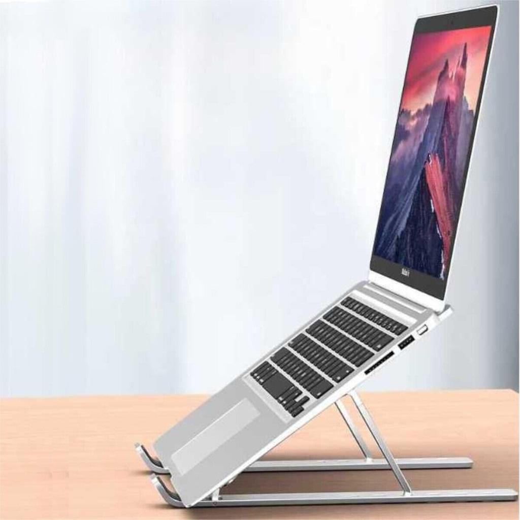 Sweeml Foldable Laptop Aluminum Adjustable Height and Ideal for Telework and Home Computer and Black Stand, Alloy, Angle, Portable, Use, Accessories,