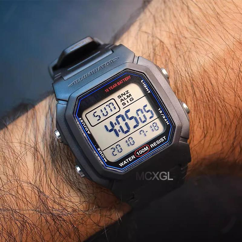 Watch Band For Casio W800H W-800H W-217H Strap Sport Resin Bracelet 18mm Wristband