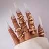 Fashion Women's 8 Piece Ring Set - Ladies Ring Metal Ring Glossy Ring Metal Ring Holiday Gift