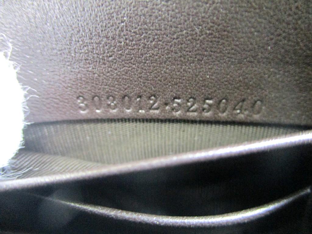 Autentisk GUCCI GG Brun Canvas og Lær Rund Glidelås Lang Lommebok #a554 Oppusset