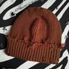 Unisex Streetwear Hats Knit Winter Beanie Hats Hip Hop Street Style Checked Beanie Hats
