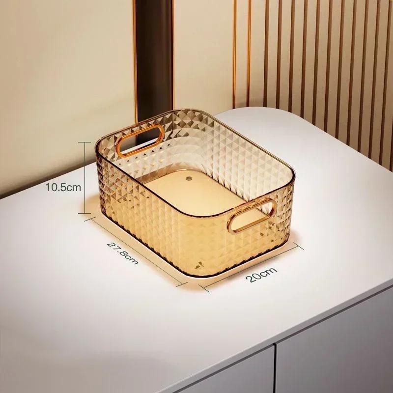 

Multifunction Storage Organizer Desktop Diamond Grain Cosmetic Storage Box Supplies Teenager Girl Makeup Lipstick золотий