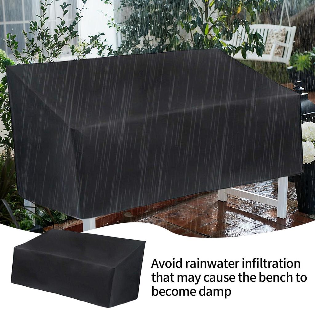 Outdoor Bench Cover Weather Resistant Patio Furniture Cover Furniture Dust Protector for Snow Sun Summer Winter Lawn Porch Yard