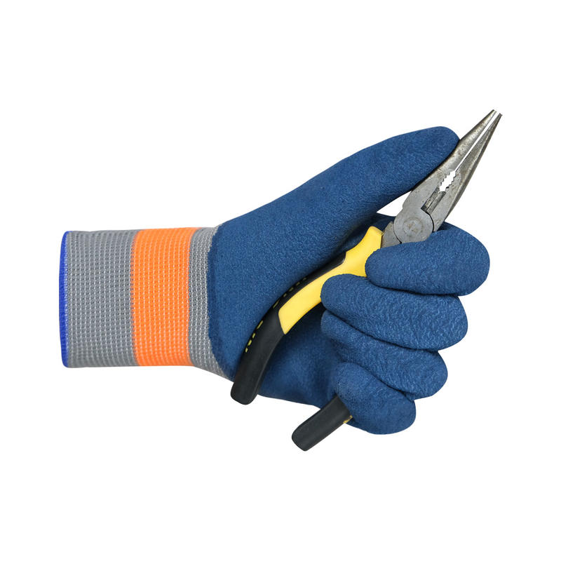 Heavy Duty Safety Work Gloves Palm Coated Knit Fabric for Gardening Repair Anti Slip Durable Hand Protection Work Gloves