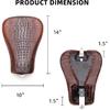 Motorcycle Crocodile Brown Driver Solo Seat Soft Front Cushion Compatible for Harley Sportster XL883 Forty Eight 48 XL1200X Seve
