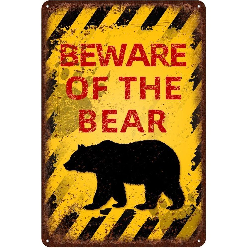 Beware of Animal Silhouette Aluminum Signs Metal Warning Plates