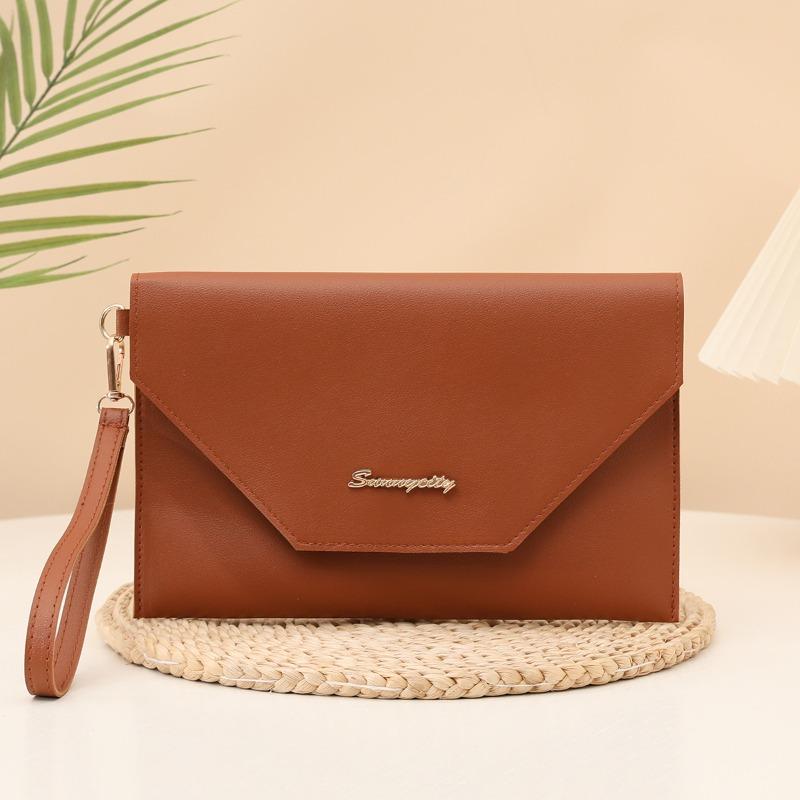 

Женская модная сумка-клатч, сумка подмышку, простая сумка, сумка-конверт коричневый