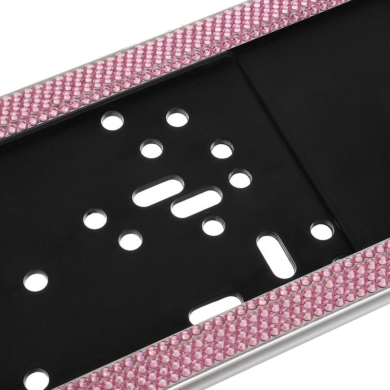 1PCS Universal an License Plate Frame Russian Car Licence Number Plate Frame Crystal Diamonds License Plate Holder