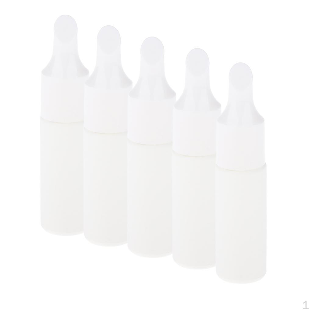 

5 Pieces Bottles Bottle Leak Cosmetic with Screw Top Dispenser Caps 10ML