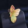 SKEDS Vintage Elegant Colorful Enamel Pearl Butterfly Brooch Pin For Women Girls Fashion Classic Butterflies Crystal Badges