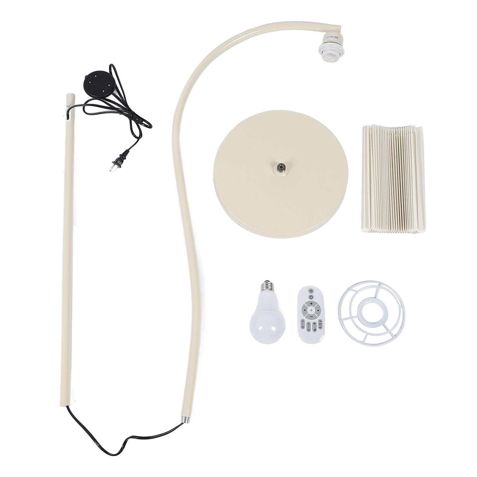 

Светодиодный напольный светильник 12 Вт, цоколь E27, 3 режима освещения, 30006500K Диммируемый металлический торшер с дистанционным управлением бежевый