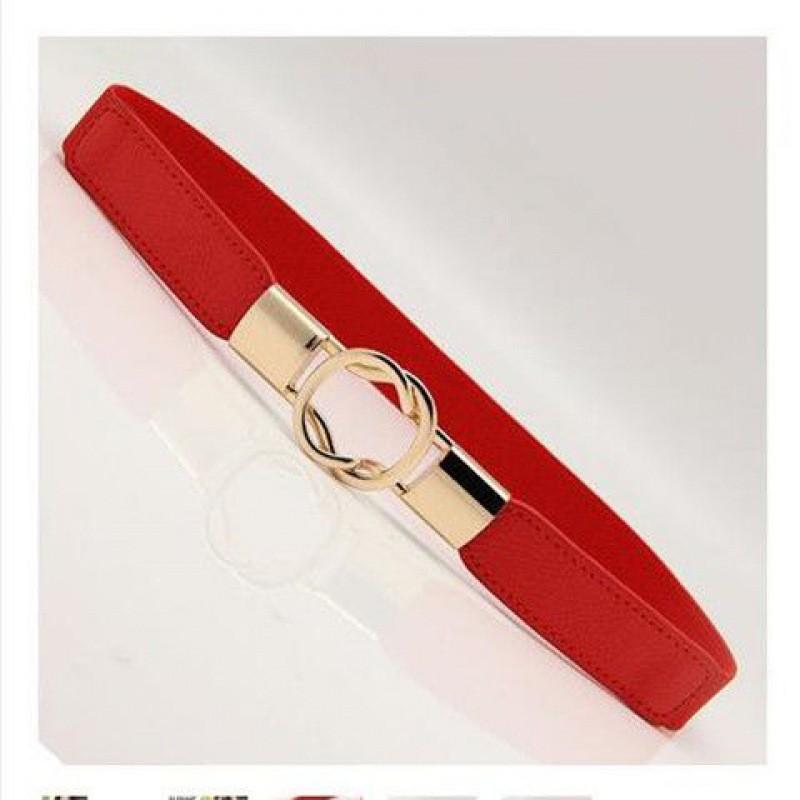 Womens Stylish Pu Elastic Waist Belt Versatile For Dresses And Skirts In Black Minimalist