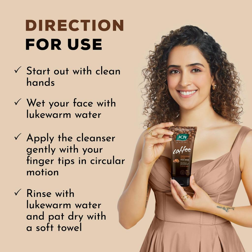Joy Tan Removal Exfoliating Coffee Face Wash 150ml Pack of 1 Energizing Glow for Dull Skin