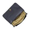 Michael Kors Claire Logo Magnetic Closure Pebbled Leather Crossbody Shoulder Bag Small Women's Navy Blue