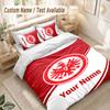 Custom Name Bedding Set 3 PiecesEintracht Frankfurt Print Duvet Cover + 2 Pillowcases Soft Bed Decor