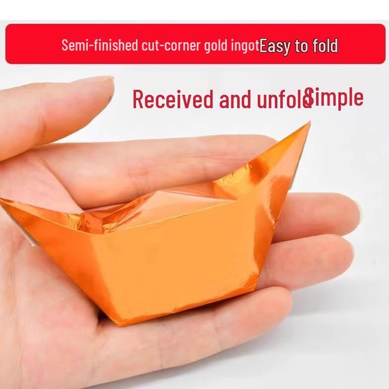 

4000-Piece Multicolor Thickened Yuanbao Origami Paper - Gold & Silver, Perfect for Housewarming