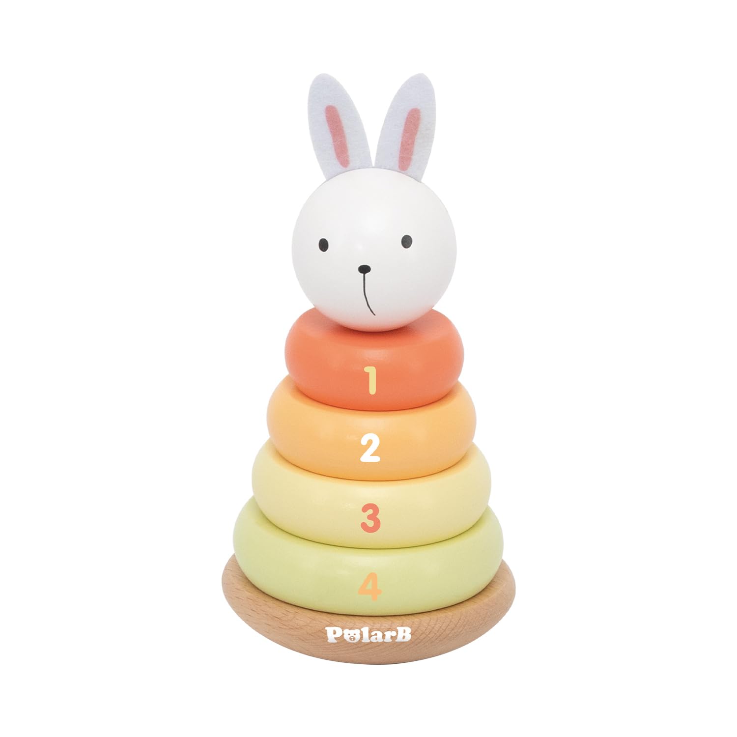 

PolarB Bunny Series Wobble First Wooden Toy for Wooden Stacker Bunny Gift for Ages TYPR44289 Stacker, Babies, Toy, Toy, 1+,