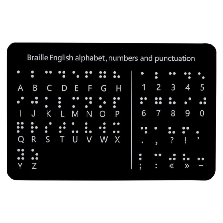 Professional Braille Letter Board with Raised Dots Number and Punctuation Learning Board Portable Braille Teaching Aid
