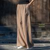 Damen Weite Baumwoll-Leinenhose Herbst 2025: Künstlerisch, Lässig, Vielseitig