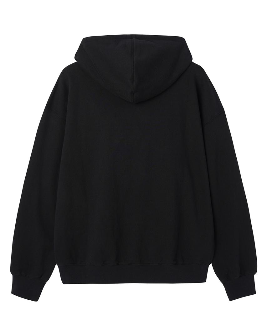 Inset Logo Hoodie - Black