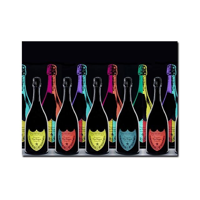 Champagne Bottle Wall Art Canvas Painting Luxury Poster Wine Bottle Print Picture Modern Home Room Wall Decor Unframed