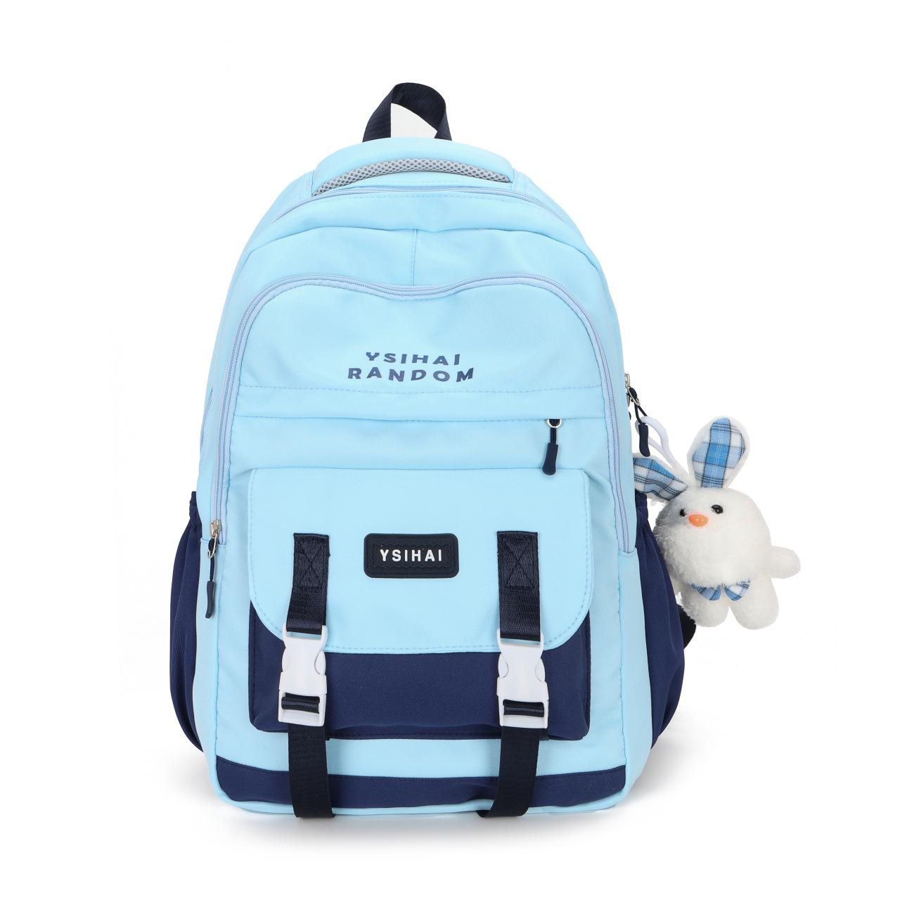 

Школьный рюкзак для учениц средней школы Легкий и простой рюкзак большой вместимости для учениц старшей школы и студенток single bag королевский синий