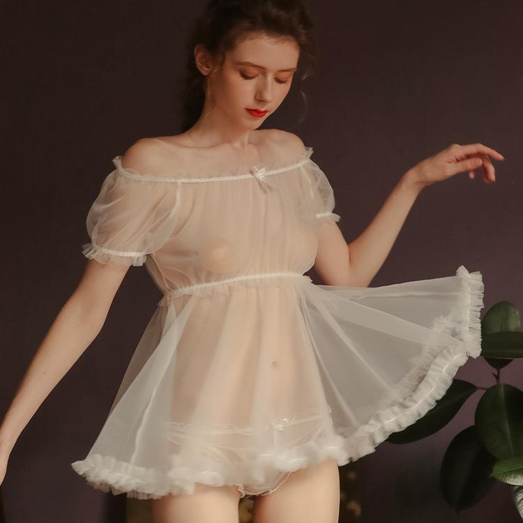 Sexy Chiffon Skirt Large Size Sex Pajamas Women's Transparent Sex Underwear Pure Desire Temptation Teasing Bed Wholesale