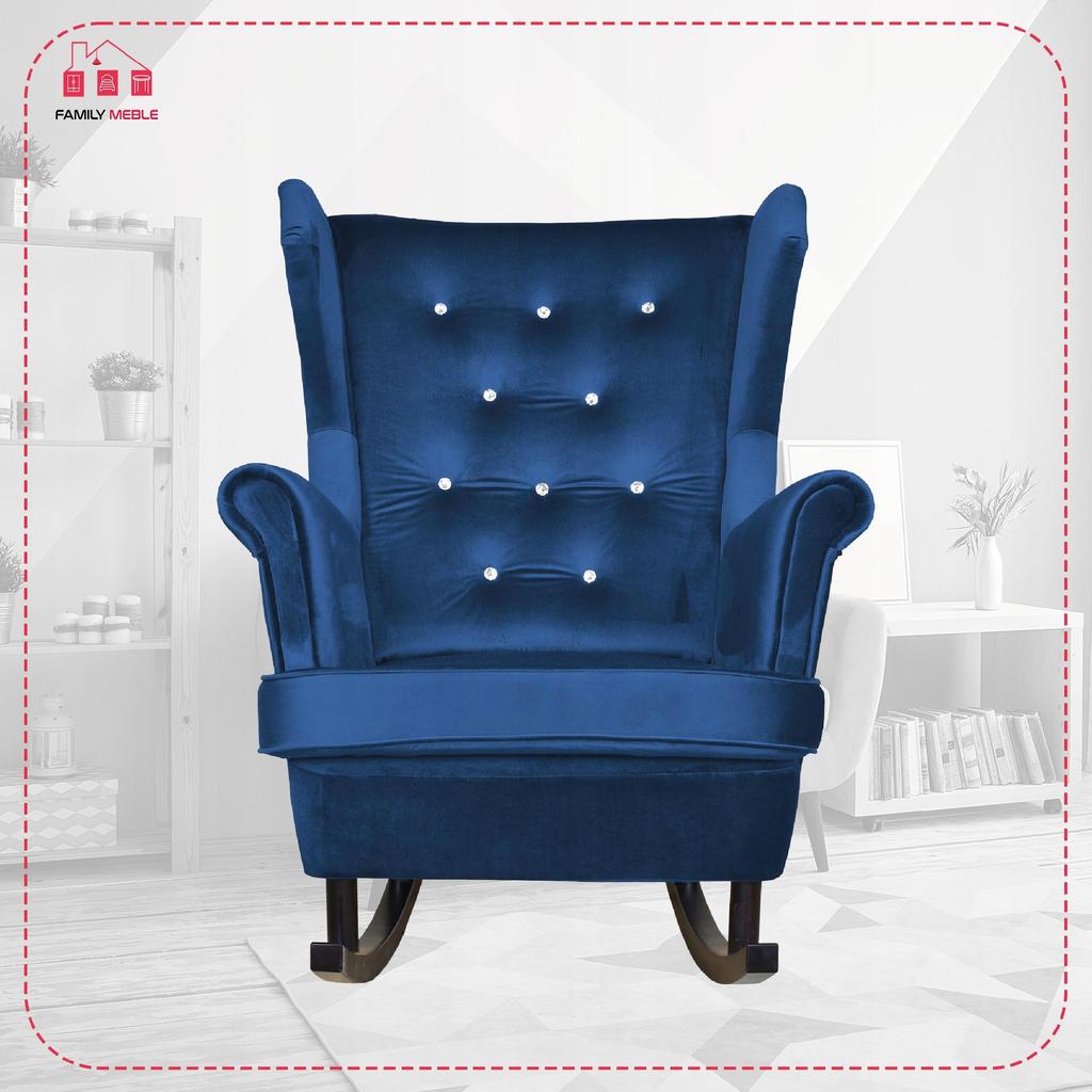 Diana Rocking Chair Scandinavian Family Furniture Indigo Blue