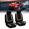 4Pcs Universal Car Seat Protective Cover Set Interior Decoration for All Seasons(BeigeBlack )
