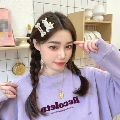 1 Pair Lovely Cartoon Animal Hairpins for Children Acrylic Colorful Cat Dog Small Hair Clip Girl's Hair Accessories
