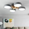 Nordic Wooden Ceiling Lights Indoor LED Macaron Color Decor Chandelier  Creative Ceiling Lamp For Parlor Bedroom Study Room Cafe