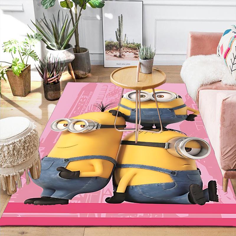 1Pc Despicable Minions Adventure Rug, Office Carpet Indoor Outdoor Doormat, Non-Slip, Comfortable, Living, Christmas Halloween, Xmas Gift G11