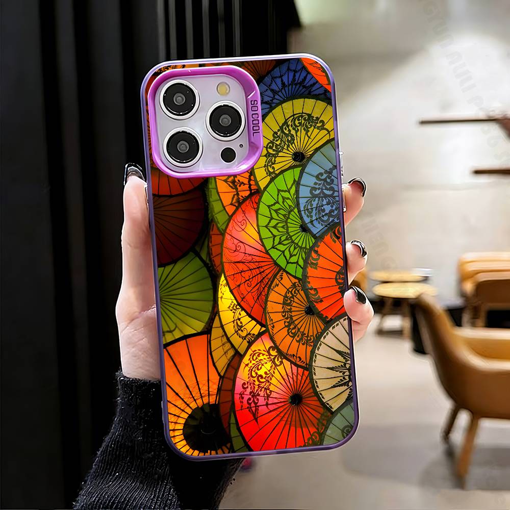 

Rainbow Umbrella Case For IPhone 11 12 13 14 15 16 17 Pro Max XS X XR Cover iPhone16promax