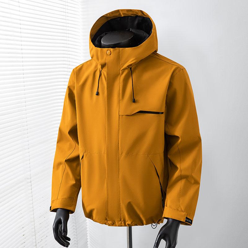 Wide Casual Jacket Men's Jacket Men's Removable Hood Waterproof Mountaineering Clothing Casual Jacket