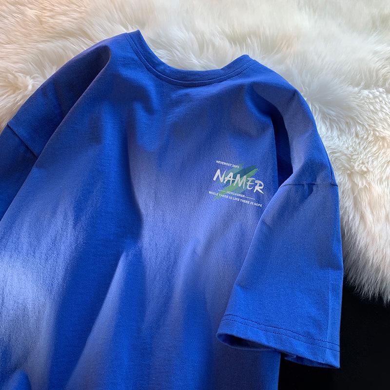 Men's Summer Heavy Cotton Retro T-Shirt - Short Sleeve, 200g, All-Match