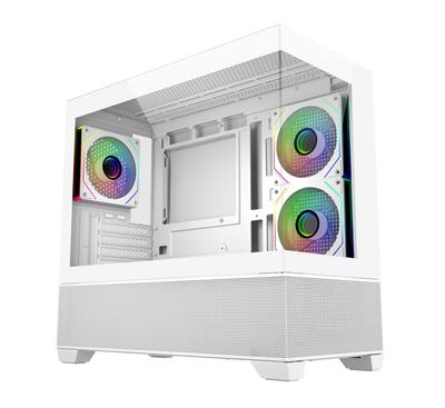 Cooler Master Elite 490 White 270° All-Glass View Compact MicroATX Case for Maximizing Cooling Performance White Model [E490-WHNN-S00]