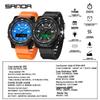 Sanda Student Sports Waterproof Luminous Dual-Display Multifunction Electronic Wristwatch