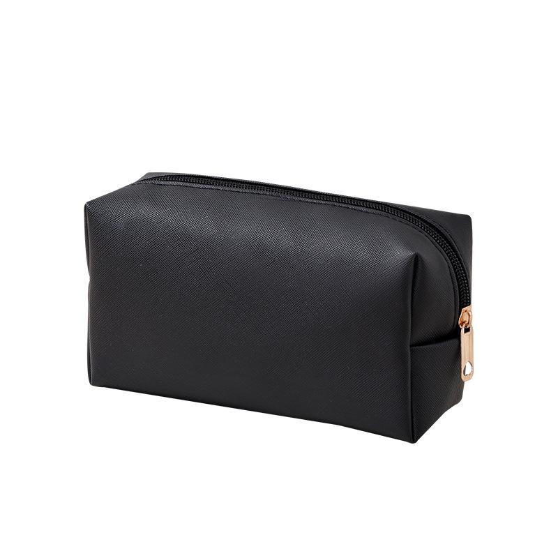Stylish Waterproof Makeup Pouch, Soft PU Leather Cosmetic Case, Portable Toiletry Bag for Travel & Daily Use