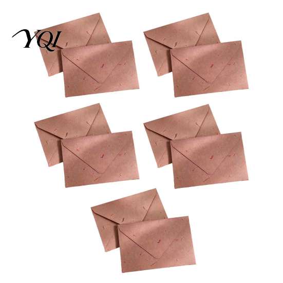 Elegant Envelopes for Holiday Wishes 10PCS Petal Art Envelopes, Real Floral Texture Design, Thick Paper Western Style Textured Craft Projects
