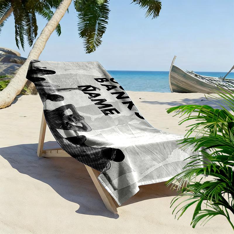 Custom Name,Outer Banks Print Beach Towel, Large Soft Quick Dry Towel for Beach Camping Swimming