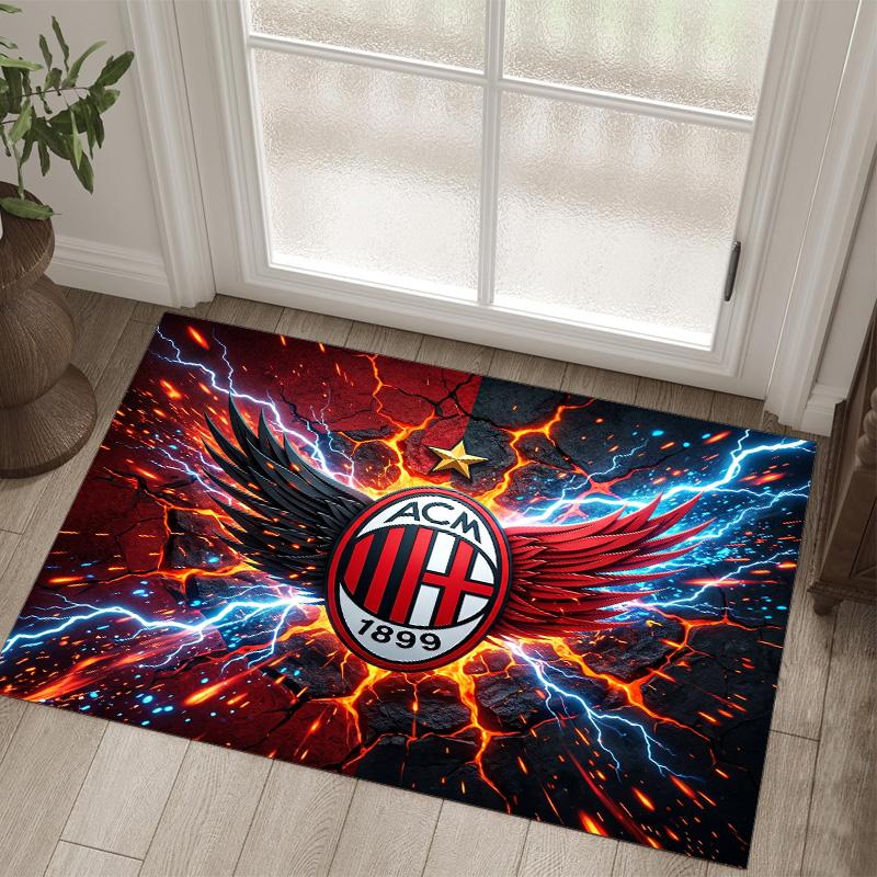 AC Milan Design Crystal Velvet Carpet Cozy Non?Slip Printed Rug For Bedroom Living Room Entrance