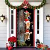 Christmas Front Door Covers New Year Outdoor Door Cover Decoration Christmas Party Front Door Background Decoration Supplies