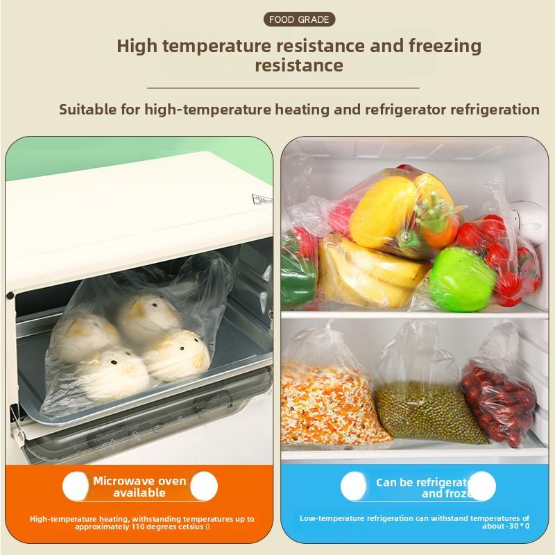 Large Economical Food Bags for Preservation, High-temperature Resistant Hand-tear Bags for Refrigerators, Thickened and Slightly Broken Type