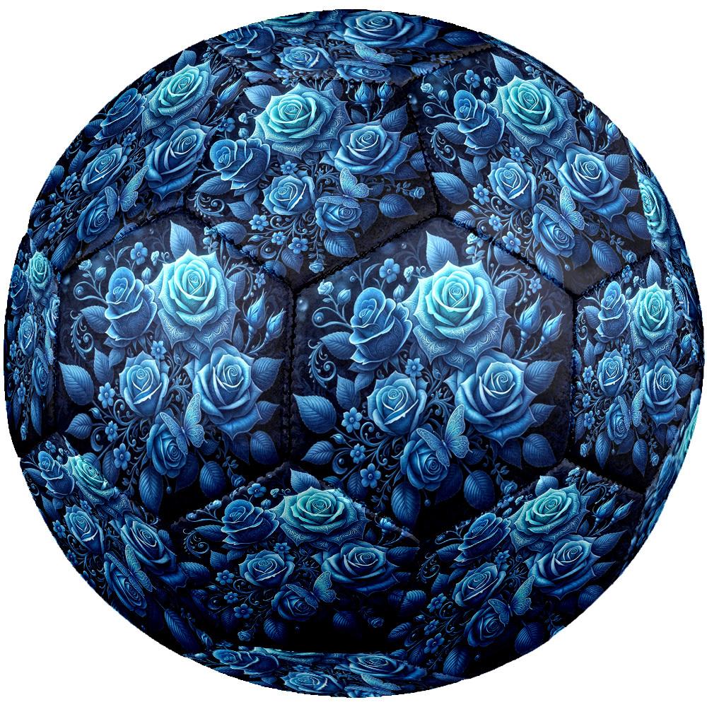 1pc Blue Rose Garden Size 5 Soccer Ball Professional Lightweight Durable Match Training Football Indoor &Outdoor Sports BallTraining Ball Y63