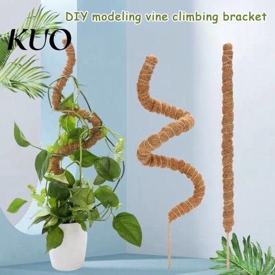 Plant Growth Support Moss Pole Kit Vertical Monstera Coconut Fiber Natural Bendable Stakes for Indoor Climbing Plants Home Gardening Moisture-locking