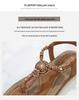 Bohemian Wood Bead Woven Plus Size Flat Women's Sandals for Summer 2025